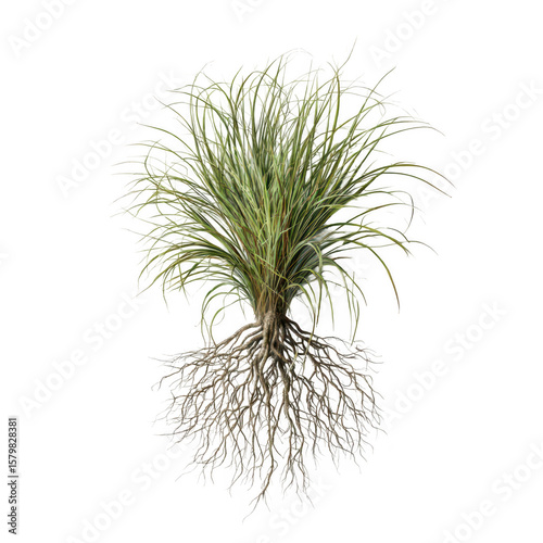 Lush plant with extensive root system (1)