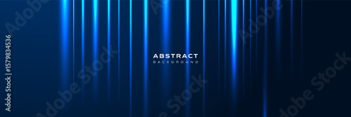 Futuristic Vertical Blue Light Lines Abstract Background