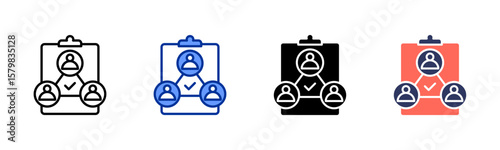 Collaborative Planning icon sheet multiple style collection