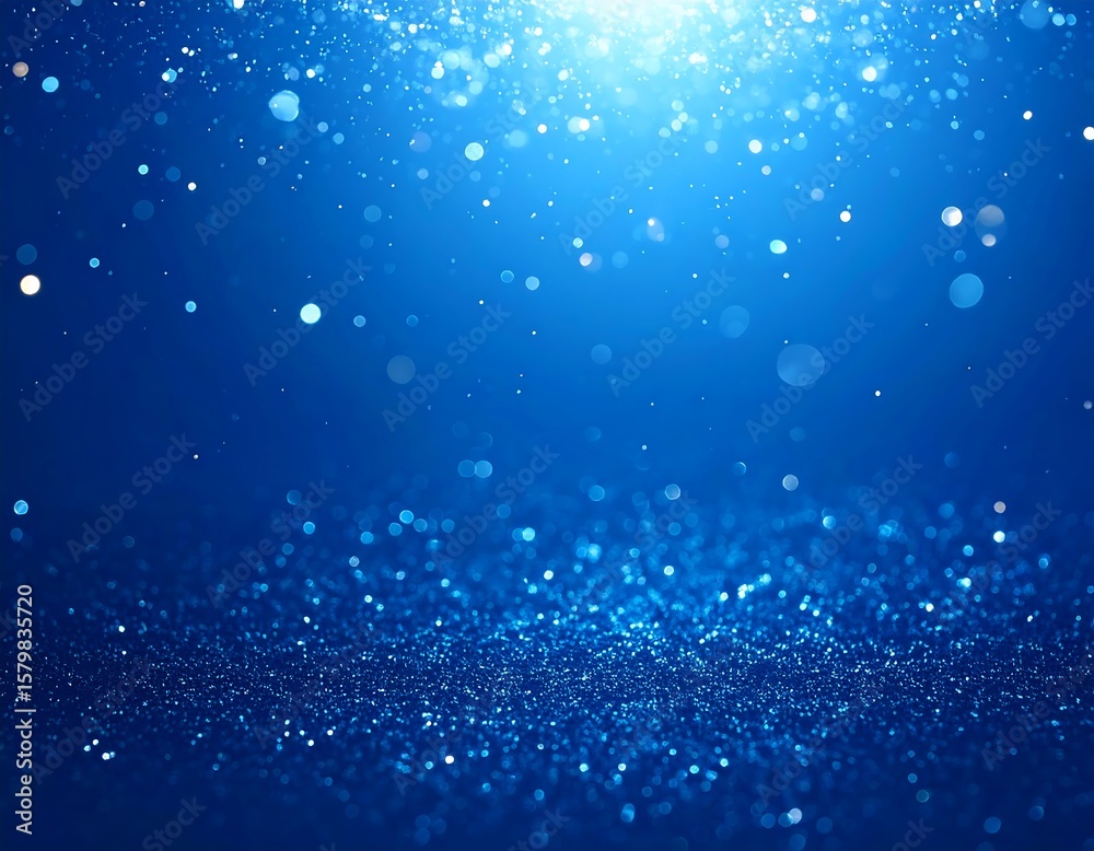 Obraz premium Blue glitter background with light