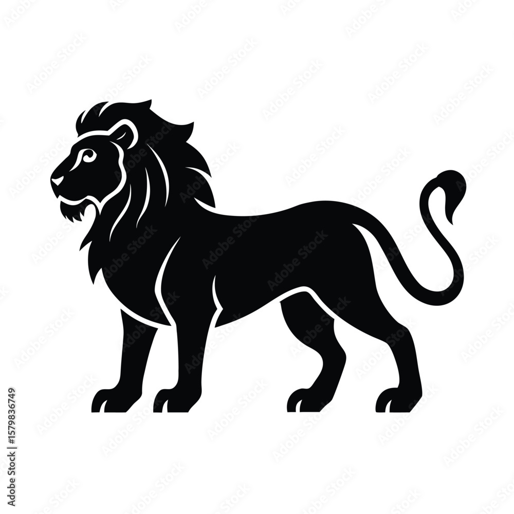 Obraz premium wild-animal-lion-icon-design-include-after-on-whit.eps