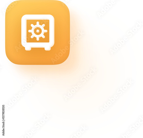 Free Download 3D Icon iOS Style Secure Vault Icon Privacy Lock Safe Security Box Data Protection Apple iOS Inspired UI Design for Digital Storage Password Safe Access Control Banking and Encryption - GFXLoad