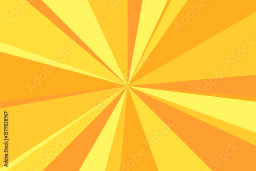 黄色やオレンジ色のサンバーストのイラスト