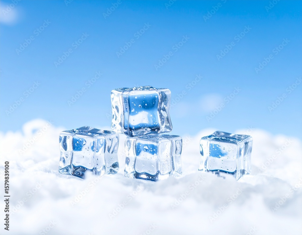 Obraz premium melting ice cube