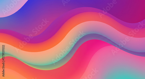 Abstract wavy gradient background with vibrant colors and smooth transitions creating a fluid design ai generated 