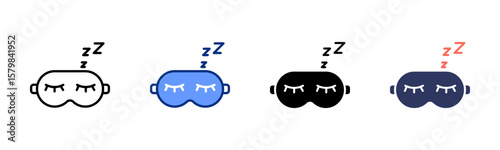 Sleep Mask icon sheet multiple style collection