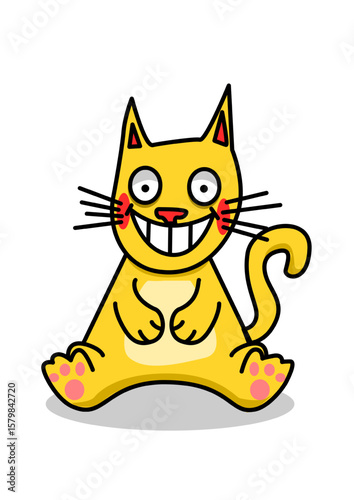 illustration of a sitting cat