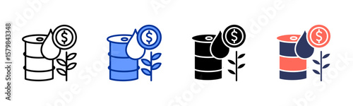 Commodities icon sheet multiple style collection