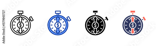 Swing Trading icon sheet multiple style collection