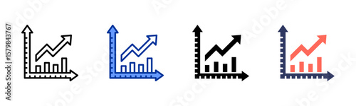 Stocks icon sheet multiple style collection