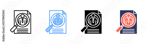 Job Advertisement icon sheet multiple style collection