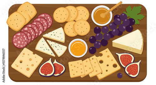 Top-Down Flat Lay of Diverse Food Ingredients