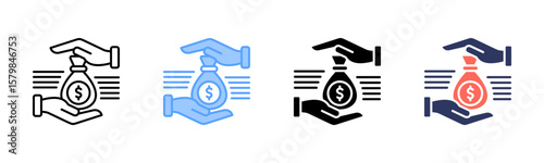 Financial Controller icon sheet multiple style collection