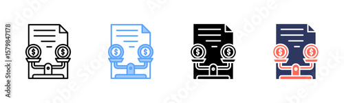 Balance Sheet icon sheet multiple style collection