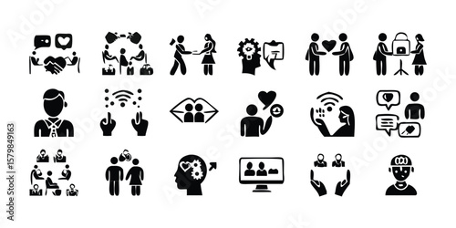 27 Inflation Economic Instability Icons on transparent background