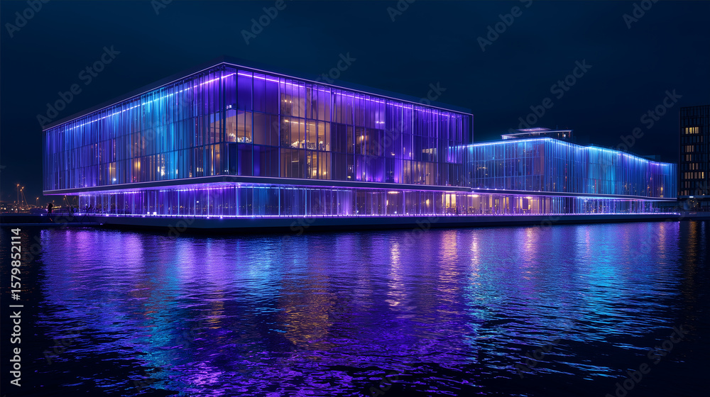 Fototapeta premium night view of the city of moscow