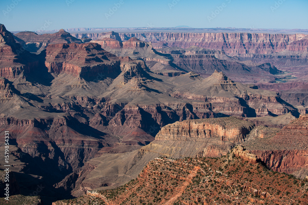 Landscape of Grand Canyon. Panoramic view of National Park in Arizona. Landscape of Grand Canyon. Panoramic view of National Park in Arizona.