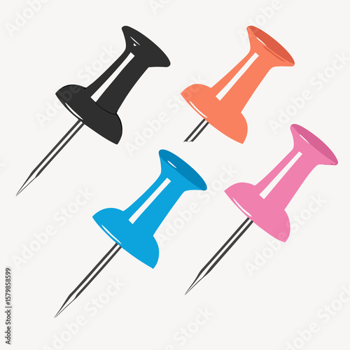
a group of push pins