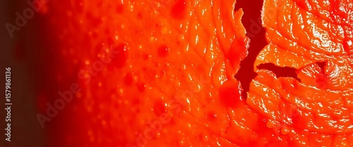 Close-up of sunburnt skin peeling, revealing raw, red underlayer,  raw skin,  rough skin