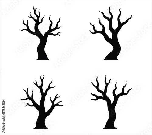 Dead Trees Vector Clipart Pack