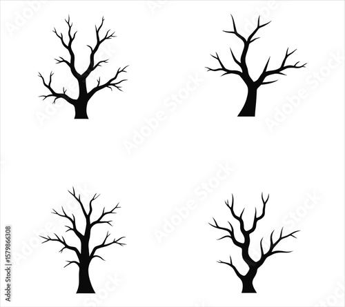 Bare Tree Vector Silhouettes