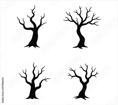 Haunted Tree Silhouette Pack