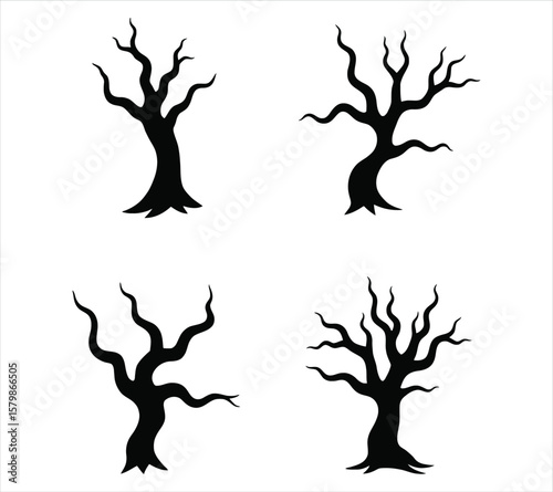 Nature Decay Tree Silhouettes