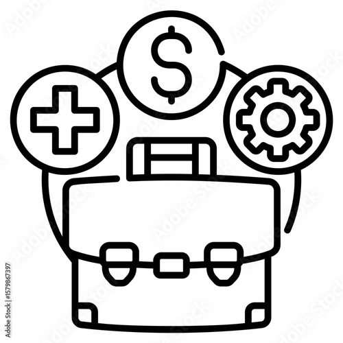 Employee Benefits line Icon