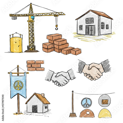 Post-War Rebuilding Icons