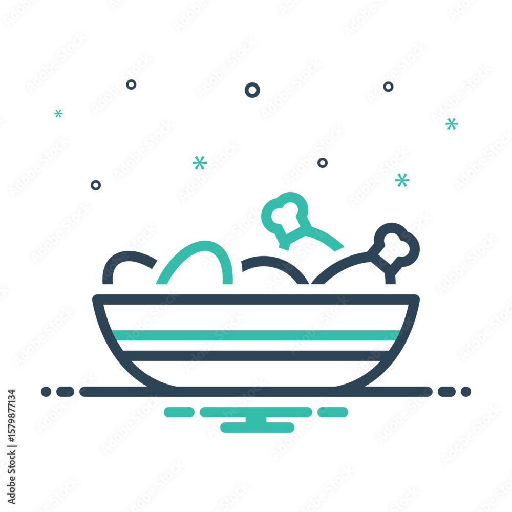 Fototapeta premium Mix icon for dishes