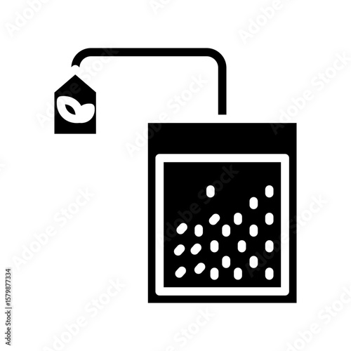 Tea filter bag icon