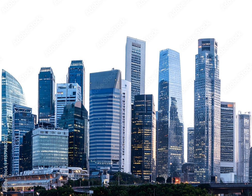 Fototapeta premium City skyline at twilight