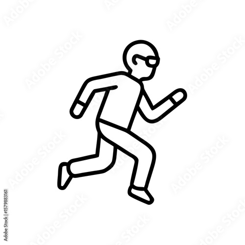 Elderly man jogging with sunglasses, symbolizing active longevity  