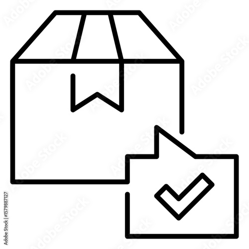 Order Confirmation Process Line Icon