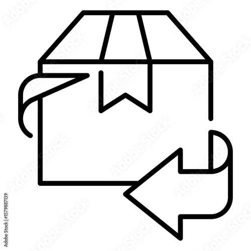 Return and Delivery Process Line Icon