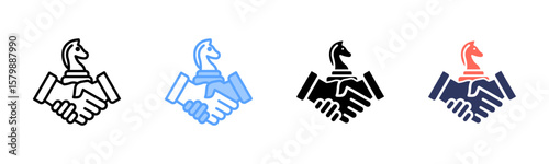 Strategic Partnership icon sheet multiple style collection
