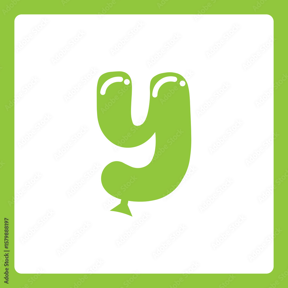 Fototapeta premium Small alphabet Balloon shapes y