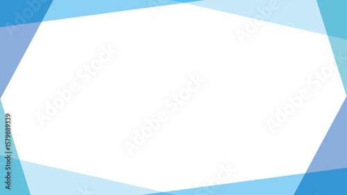 幾何学　フレーム　青　シンプル　重なり