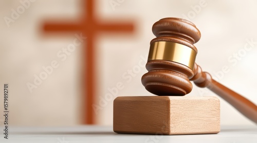 A wooden judge