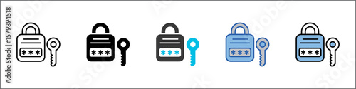 Access Code Icon Pack Multistyle Illustration