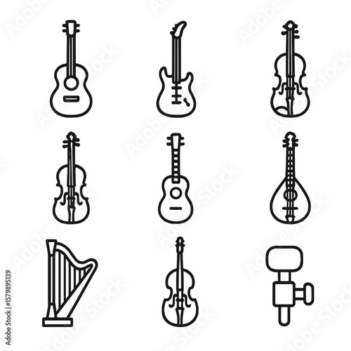 String double cello ukulele acoustic icon guitar icons tuning electric violin instruments