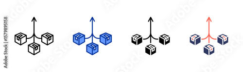 Consolidation icon sheet multiple style collection