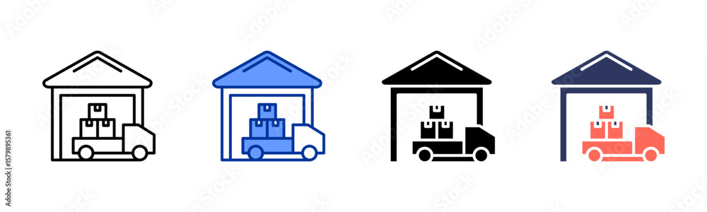 Warehousing icon sheet multiple style collection Warehousing icon sheet multiple style collection