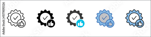 Approval Icon Pack Multistyle Illustration