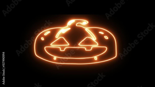 a neon animation hd Jack-o'-lantern images are usually used for Halloween celebrations