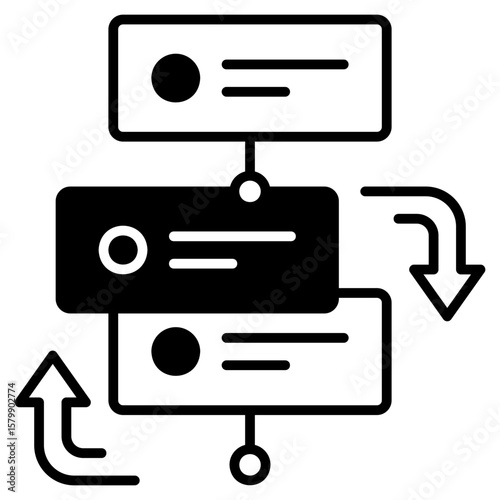 Task Prioritization Black Fill icon