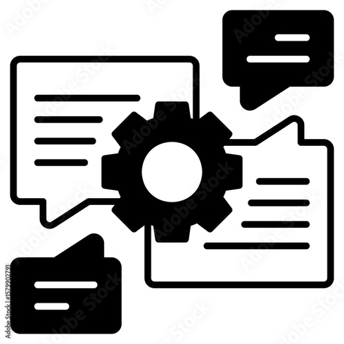 Business Communication Black Fill icon