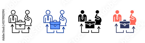 Parental Leave icon sheet multiple style collection