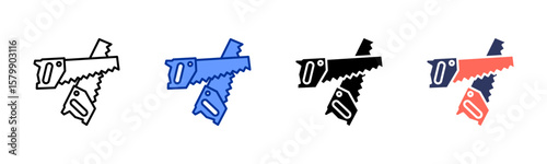 Saw icon sheet multiple style collection