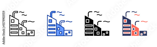 Factory icon sheet multiple style collection